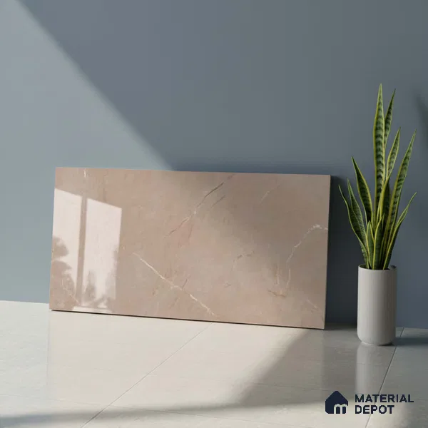 Marble Wall Tile TL 09734 B 25110 2 ft x 1 ft Brown Ceramic Glossy Finish Dark Tile - 9 mm | Ideal for Bathroom, Kitchen