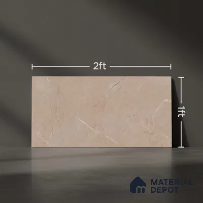 Marble Wall Tile TL 09734 B 25110 2 ft x 1 ft Brown Ceramic Glossy Finish Dark Tile - 9 mm | Ideal for Bathroom, Kitchen