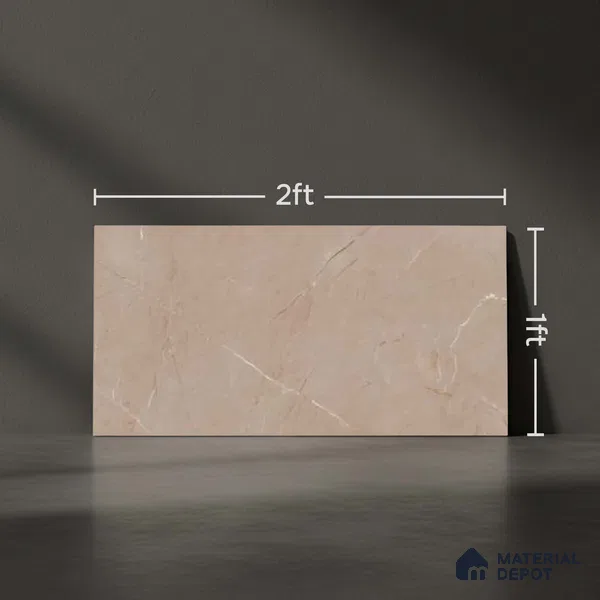 Marble Wall Tile TL 09734 B 25110 2 ft x 1 ft Brown Ceramic Glossy Finish Dark Tile - 9 mm | Ideal for Bathroom, Kitchen