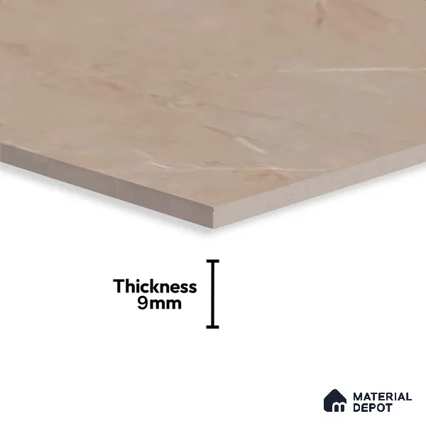 Marble Wall Tile TL 09734 B 25110 2 ft x 1 ft Brown Ceramic Glossy Finish Dark Tile - 9 mm | Ideal for Bathroom, Kitchen
