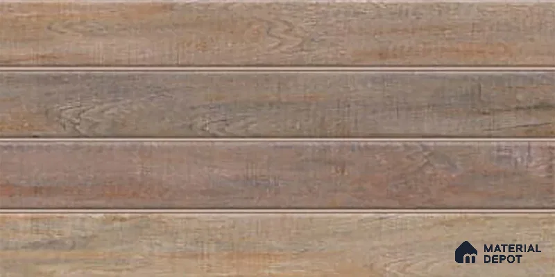 Wood Wall Tile TL 09728 C 24200 2 ft x 1 ft Brown Ceramic Glossy Finish Dark Tile - 9 mm | Ideal for Bathroom, Kitchen