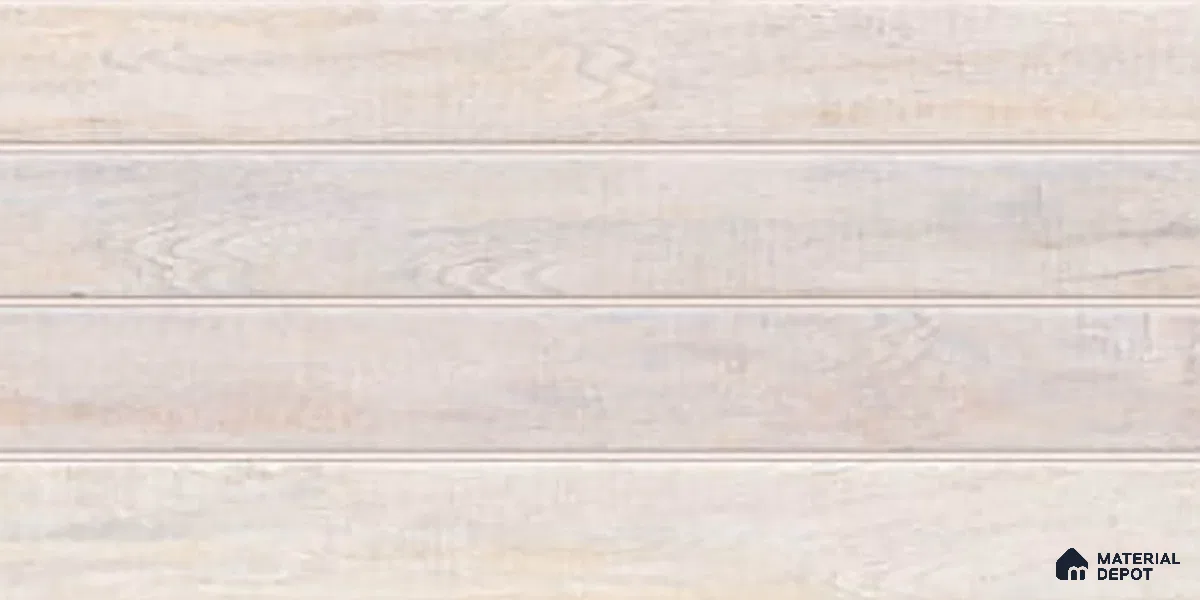 Wood Wall Tile TL 09728 24200 2 ft x 1 ft Beige Ceramic Glossy Finish Light Tile - 9 mm | Ideal for Bathroom, Kitchen