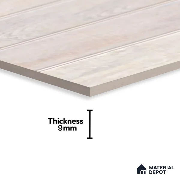 Wood Wall Tile TL 09728 24200 2 ft x 1 ft Beige Ceramic Glossy Finish Light Tile - 9 mm | Ideal for Bathroom, Kitchen