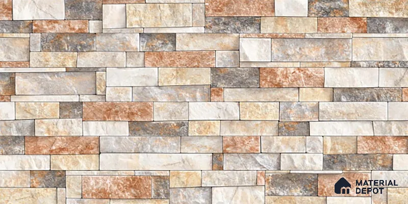 Stacked Stone Tile TL 08305 Colorado Marfil 2 ft x 1 ft Ceramic Matte Finish - 10 mm