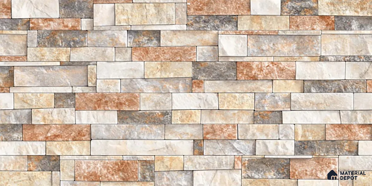 Stacked Stone Tile TL 08305 Colorado Marfil 2 ft x 1 ft Ceramic Matte Finish - 10 mm