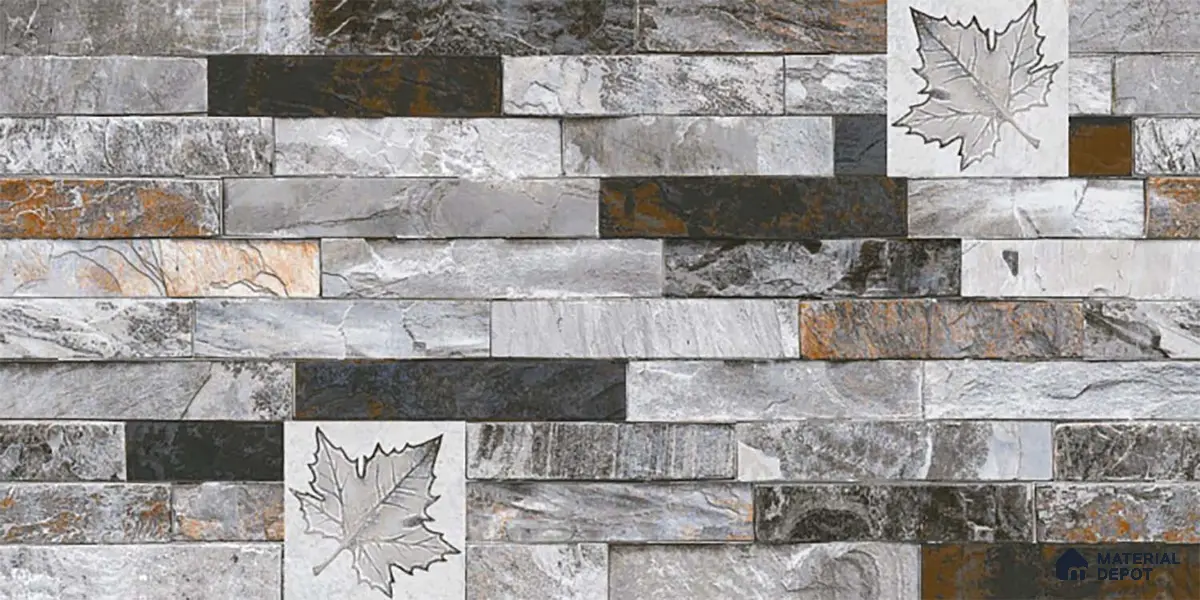 Stacked Stone Tile TL 08312 Venue 14 2 ft x 1 ft Ceramic Matte Finish - 10 mm