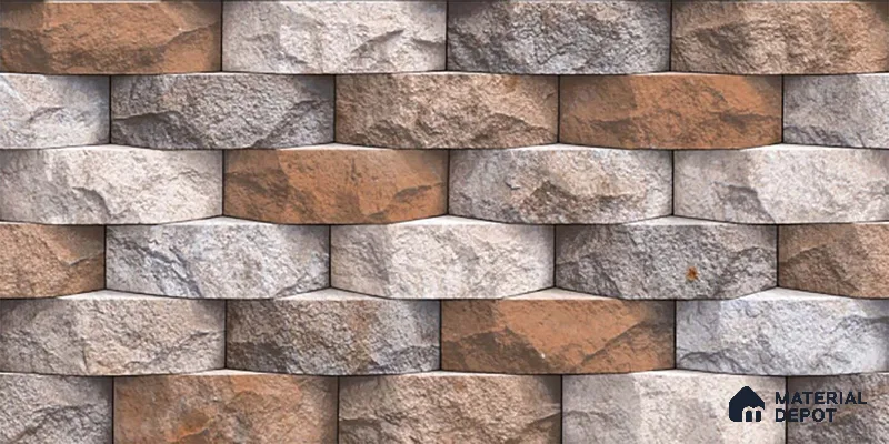 Stacked Stone Tile TL 08310 B Napolio Oxido 2 ft x 1 ft Ceramic Matte Finish - 10 mm