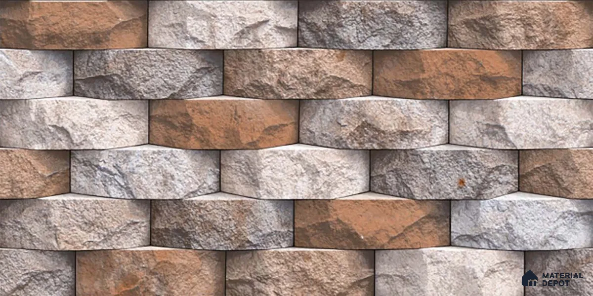 Stacked Stone Tile TL 08310 B Napolio Oxido 2 ft x 1 ft Ceramic Matte Finish - 10 mm