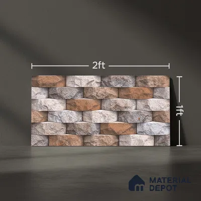 Stacked Stone Tile TL 08310 B Napolio Oxido 2 ft x 1 ft Ceramic Matte Finish - 10 mm