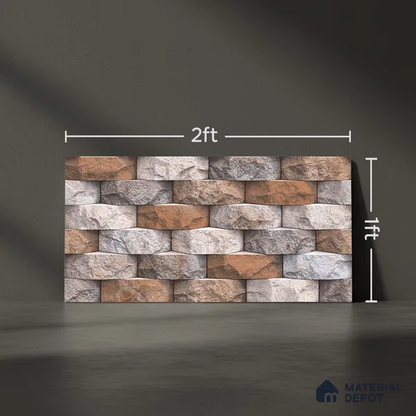 Stacked Stone Tile TL 08310 B Napolio Oxido 2 ft x 1 ft Ceramic Matte Finish - 10 mm