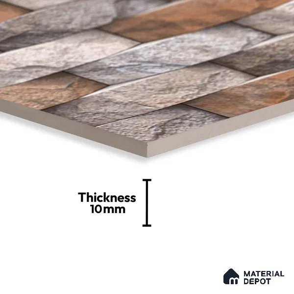 Stacked Stone Tile TL 08310 B Napolio Oxido 2 ft x 1 ft Ceramic Matte Finish - 10 mm