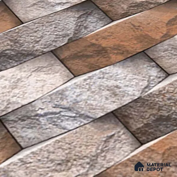 Stacked Stone Tile TL 08310 B Napolio Oxido 2 ft x 1 ft Ceramic Matte Finish - 10 mm