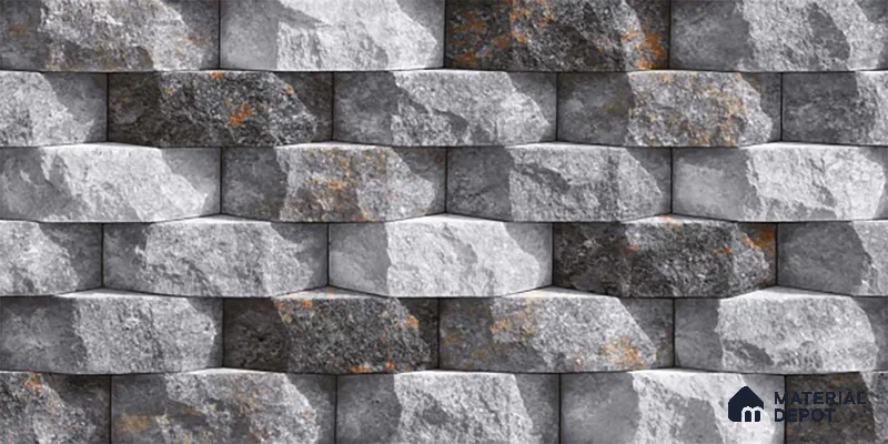 Stacked Stone Tile TL 08310 Napolio Grafito 2 ft x 1 ft Ceramic Matte Finish - 10 mm