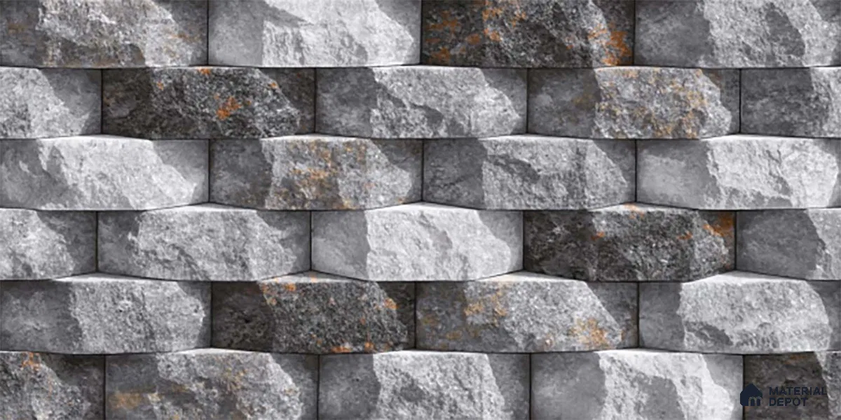 Stacked Stone Tile TL 08310 Napolio Grafito 2 ft x 1 ft Ceramic Matte Finish - 10 mm