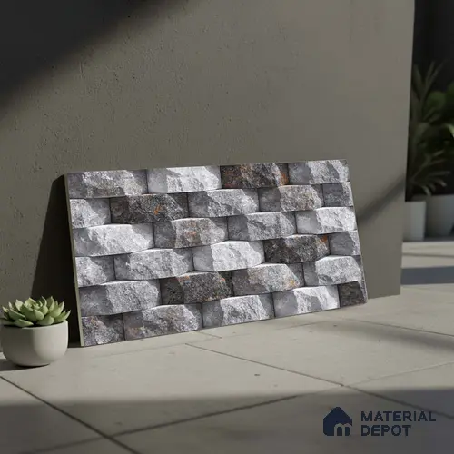 Stacked Stone Tile TL 08310 Napolio Grafito 2 ft x 1 ft Ceramic Matte Finish - 10 mm
