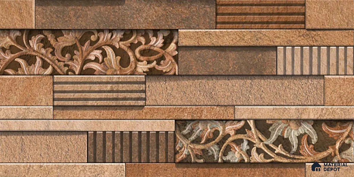Stacked Stone Tile TL 08306 C Extent 08 2 ft x 1 ft Ceramic Matte Finish - 10 mm
