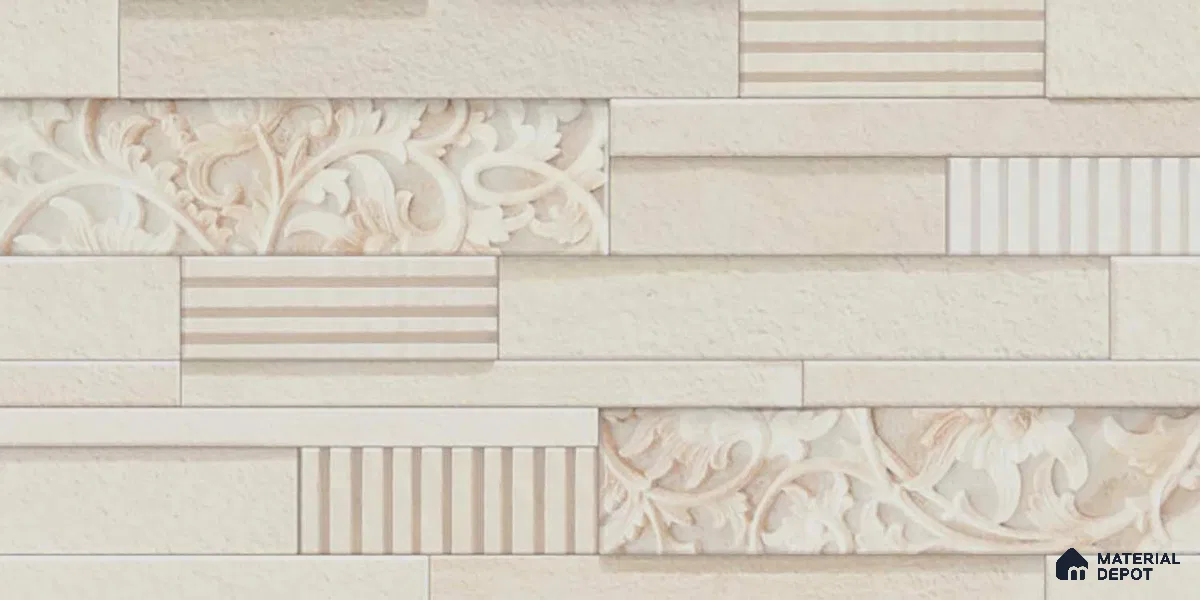 Stacked Stone Tile TL 08306 Extent 01 2 ft x 1 ft Ceramic Matte Finish - 10 mm