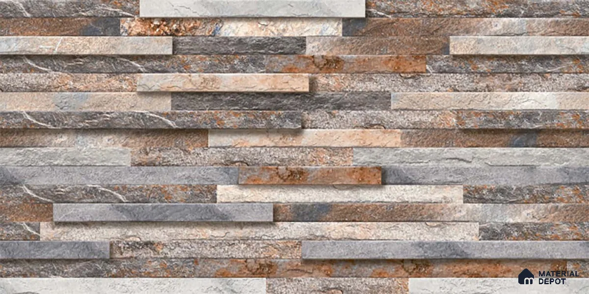 Stacked Stone Tile TL 08307 Jalmoud Natural 2 ft x 1 ft Ceramic Matte Finish - 10 mm