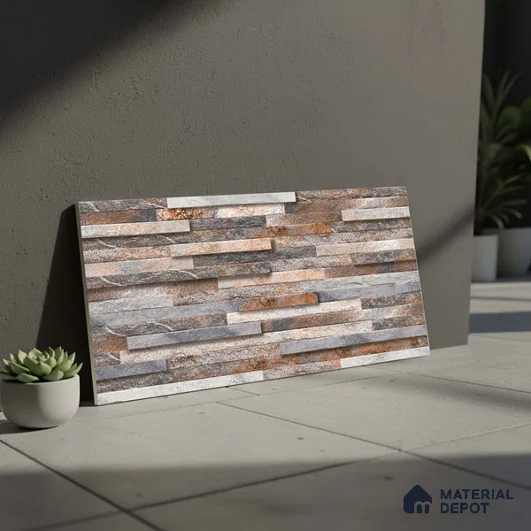 Stacked Stone Tile TL 08307 Jalmoud Natural 2 ft x 1 ft Ceramic Matte Finish - 10 mm