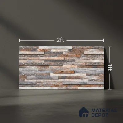 Stacked Stone Tile TL 08307 Jalmoud Natural 2 ft x 1 ft Ceramic Matte Finish - 10 mm