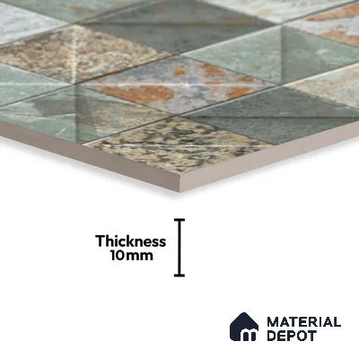 Stacked Stone Tile TL 08311 Porsche 12 2 ft x 1 ft Ceramic Matte Finish - 10 mm