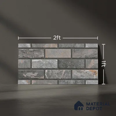 Stacked Stone Tile TL 08308 B Milan 15 2 ft x 1 ft Ceramic Matte Finish - 10 mm
