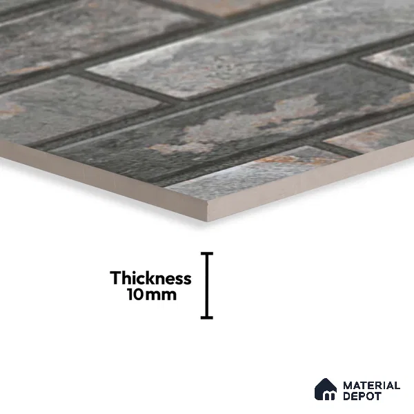 Stacked Stone Tile TL 08308 B Milan 15 2 ft x 1 ft Ceramic Matte Finish - 10 mm