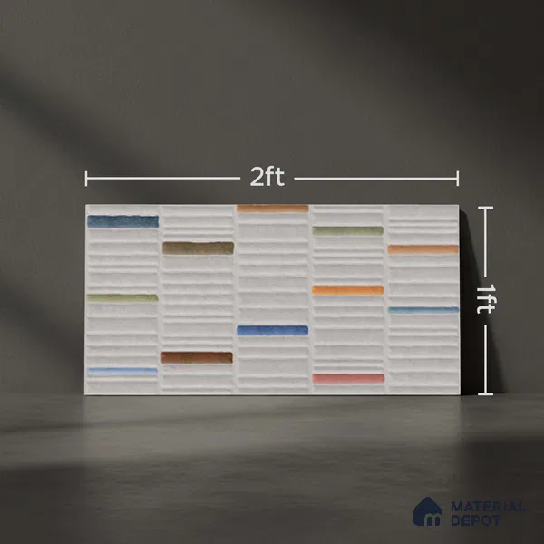 Highlighter Wall Tile TL 08143 Machio Griss 2 ft x 1 ft Ceramic Matte Finish - 9 mm | Suitable For Kitchen, Bathroom & Balcony