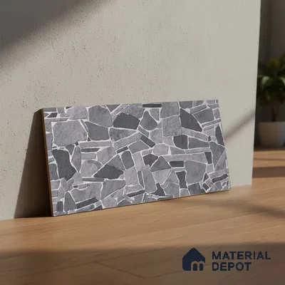 Stacked Stone Wall Tile TL 07609 Navtico Canyon 2 ft x 1 ft Ceramic Matte Finish - 9 mm | Suitable for Courtyard, Foyer, Balcony, Elevation (Sample)