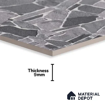 Stacked Stone Wall Tile TL 07609 Navtico Canyon 2 ft x 1 ft Ceramic Matte Finish - 9 mm | Suitable for Courtyard, Foyer, Balcony, Elevation (Sample)