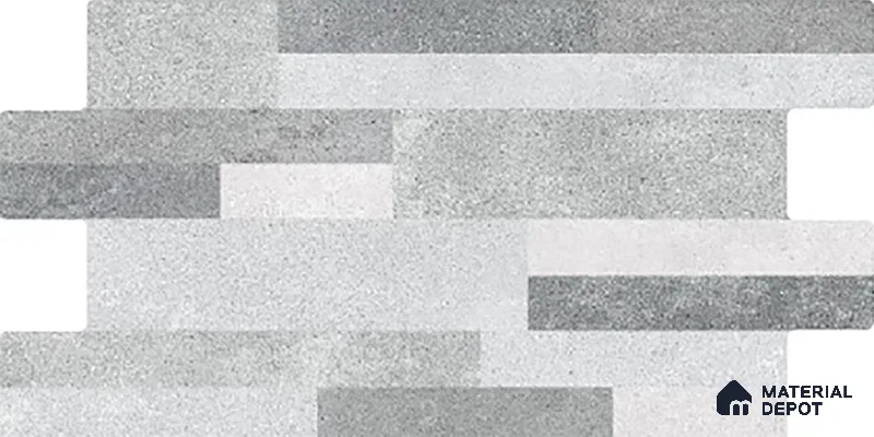 Wall Tile TL 10334 B Danna Grey 2 ft x 1 ft Ceramic Matte Finish Tile - 9 mm | Suitable for Courtyard, Foyer, Balcony, Elevation