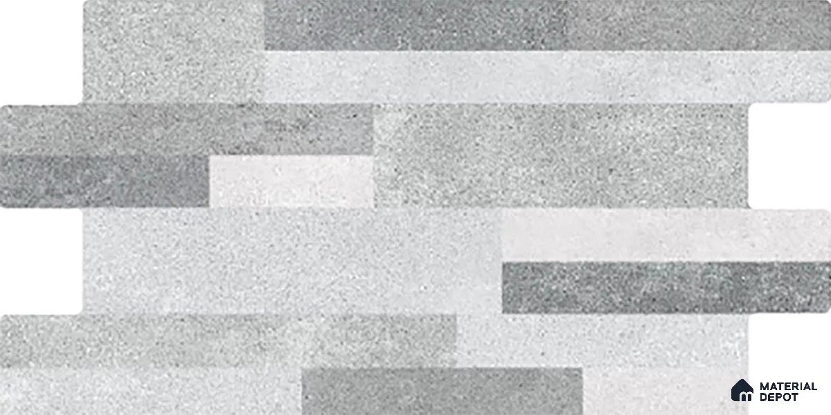 Wall Tile TL 10334 B Danna Grey 2 ft x 1 ft Ceramic Matte Finish Tile - 9 mm | Suitable for Courtyard, Foyer, Balcony, Elevation