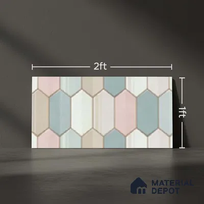 Highlighter Wall Tile TL 10168 Verena Multy Decor 2 ft x 1 ft Ceramic Matte Finish Tile - 9 mm | Suitable For Kitchen, Bathroom & Accent/Feature Wall