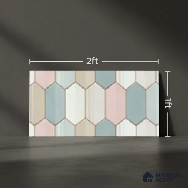 Highlighter Wall Tile TL 10168 Verena Multy Decor 2 ft x 1 ft Ceramic Matte Finish Tile - 9 mm | Suitable For Kitchen, Bathroom & Accent/Feature Wall
