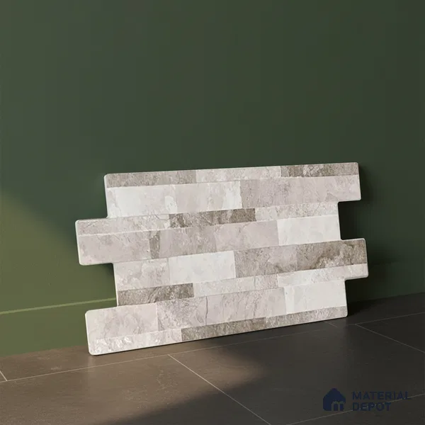 Wall Tile TL 10335 B Sentenar Grey 2 ft x 1 ft Ceramic Matte Finish Tile - 9 mm | Suitable for Courtyard, Foyer, Balcony, Elevation