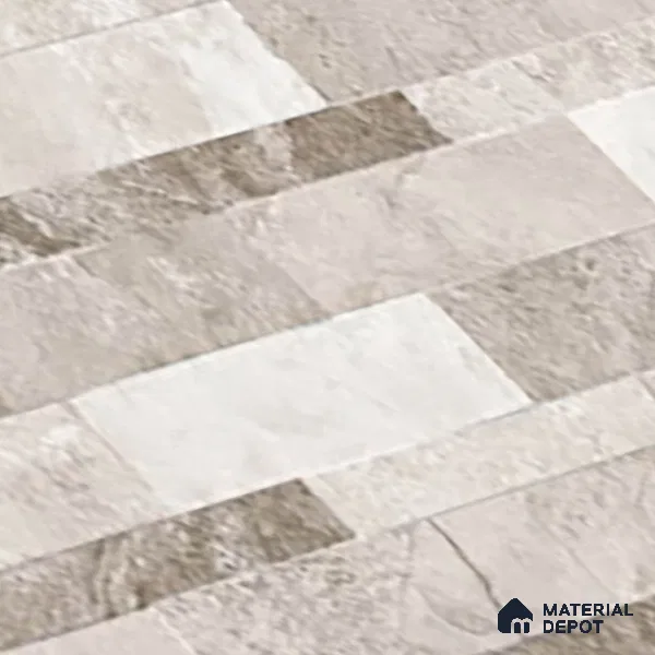 Wall Tile TL 10335 B Sentenar Grey 2 ft x 1 ft Ceramic Matte Finish Tile - 9 mm | Suitable for Courtyard, Foyer, Balcony, Elevation
