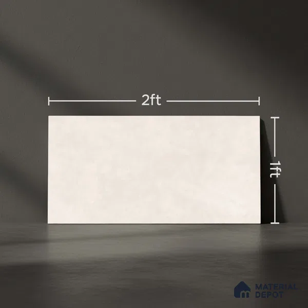 Marble Wall Tile TL 09744  2 ft x 1 ft Cream Ceramic Matte Finish Light Tile - 9 mm | Ideal for Bathroom, Kitchen