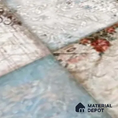 Patterned Wall Tile TL 09742 B  2 ft x 1 ft Multi Colour Ceramic Matte Finish Highlighter Tile - 9 mm | Ideal for Bathroom, Kitchen | Please Expect a Slight Variation of Pattern