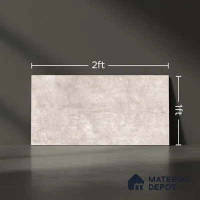 Stone Wall Tile TL 09742  2 ft x 1 ft Grey Ceramic Matte Finish Dark Tile - 9 mm | Ideal for Bathroom, Kitchen