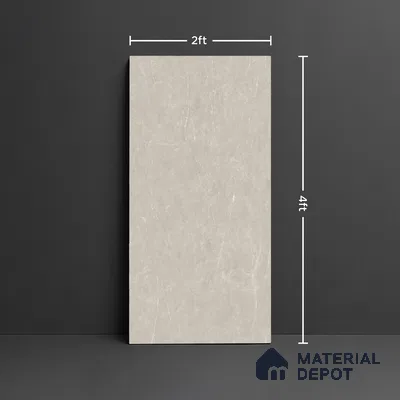 Marble Look Floor & Wall Tile TL 08190 B Soft Grey Bianco 4 ft x 2 ft Vitrified Matte Finish - 9 mm