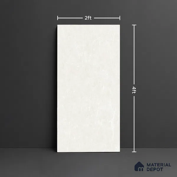 Marble Look Floor & Wall Tile TL 08190 Soft Cloud Bianco 4 ft x 2 ft Vitrified Matte Finish - 9 mm