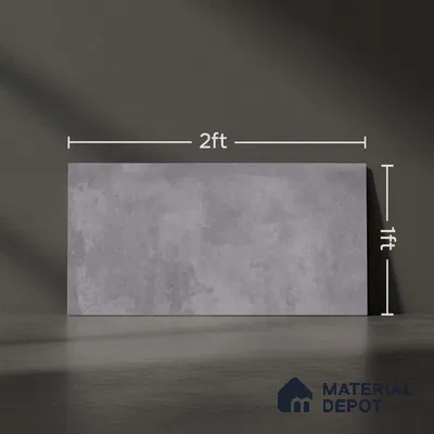 Stone Wall Tile TL 09745 B  2 ft x 1 ft Grey Ceramic Matte Finish Dark Tile - 9 mm | Ideal for Bathroom, Kitchen
