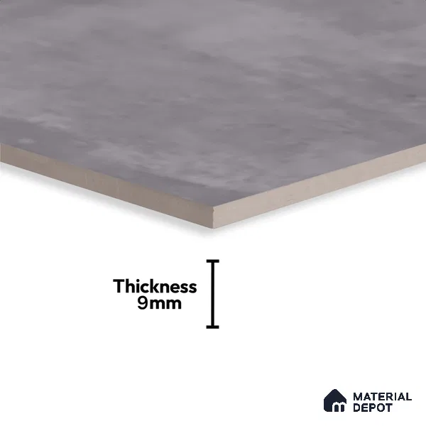 Stone Wall Tile TL 09745 B 2 ft x 1 ft Grey Ceramic Matte Finish Dark Tile - 9 mm | Ideal for Bathroom, Kitchen