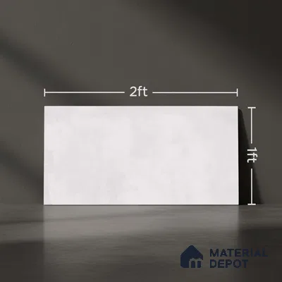 Stone Wall Tile TL 09745  2 ft x 1 ft Light Grey Ceramic Matte Finish Light Tile - 9 mm | Ideal for Bathroom, Kitchen