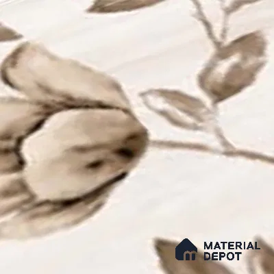 Floral Wall Tile TL 09743 D  2 ft x 1 ft Beige Ceramic Matte Finish Highlighter 2 Tile - 9 mm | Ideal for Bathroom, Kitchen | Please Expect a Slight Variation of Pattern (Sample)