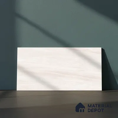Stone Wall Tile TL 09743  2 ft x 1 ft Ivory Ceramic Matte Finish Light Tile - 9 mm | Ideal for Bathroom, Kitchen