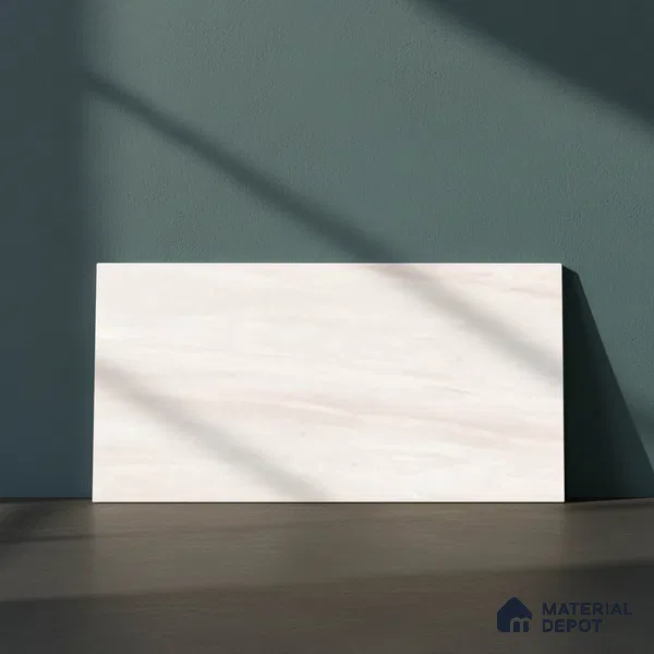 Stone Wall Tile TL 09743 2 ft x 1 ft Ivory Ceramic Matte Finish Light Tile - 9 mm | Ideal for Bathroom, Kitchen