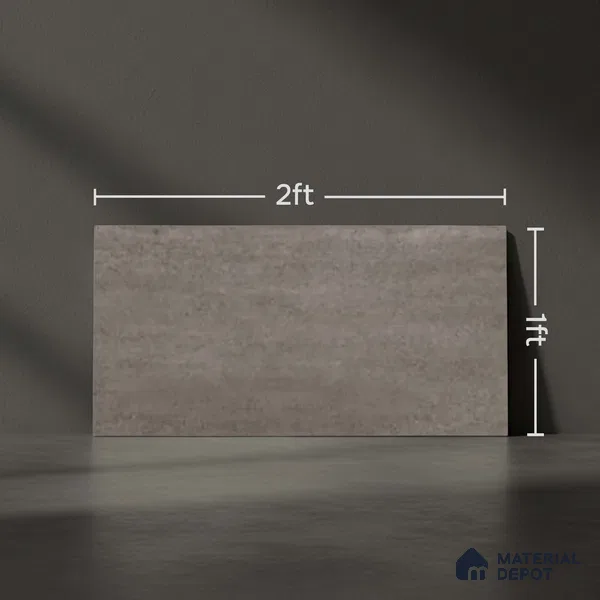 Stone Wall Tile TL 09741 B  2 ft x 1 ft Grey Ceramic Matte Finish Dark Tile - 9 mm | Ideal for Bathroom, Kitchen