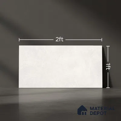 Stone Wall Tile TL 09741  2 ft x 1 ft Light Grey Ceramic Matte Finish Light Tile - 9 mm | Ideal for Bathroom, Kitchen