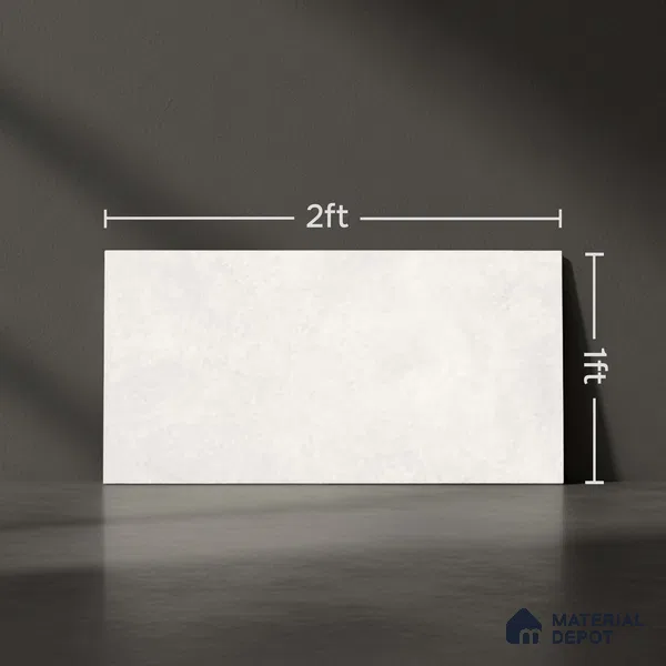 Stone Wall Tile TL 09741 2 ft x 1 ft Light Grey Ceramic Matte Finish Light Tile - 9 mm | Ideal for Bathroom, Kitchen